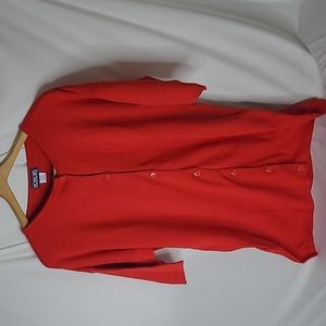 HONORS Short Sleeve Sweater Red Size M